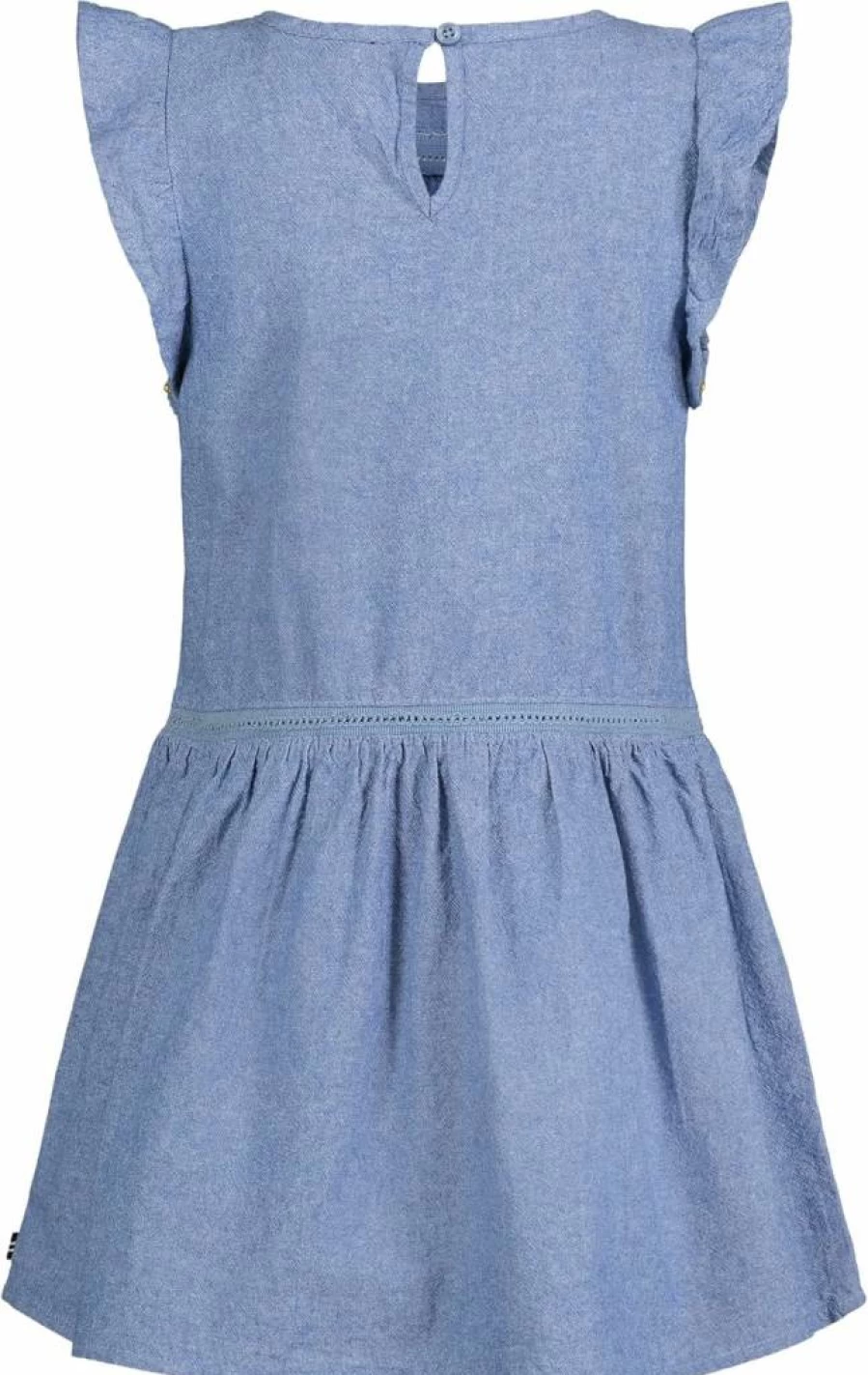 Nautica Girls' Chambray Shirt Dress for Kids - Casual Short Sleeve Summer Outfit