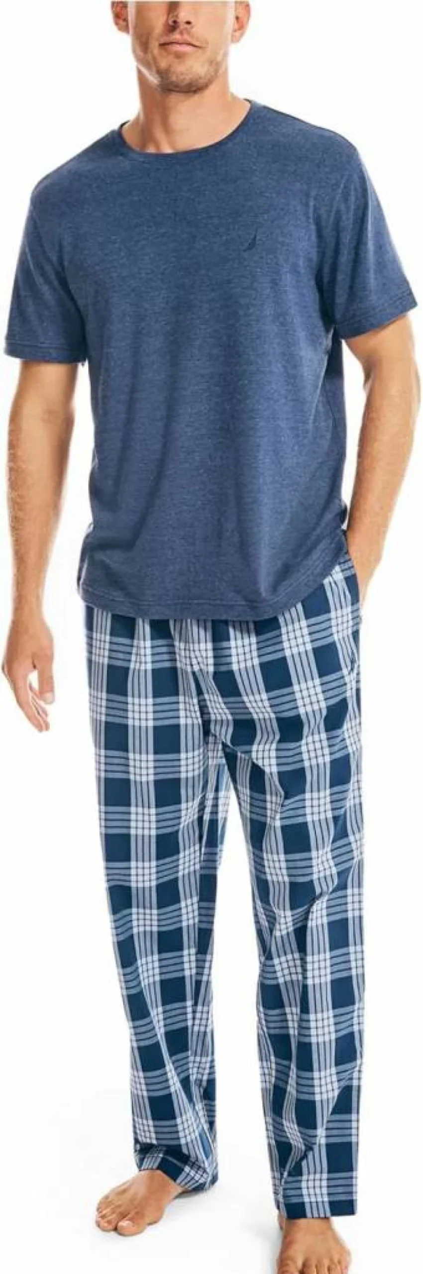 Nautica Men's J-Class Comfort Sleep T-Shirt - Soft Cotton Nightwear Tee for Relaxation
