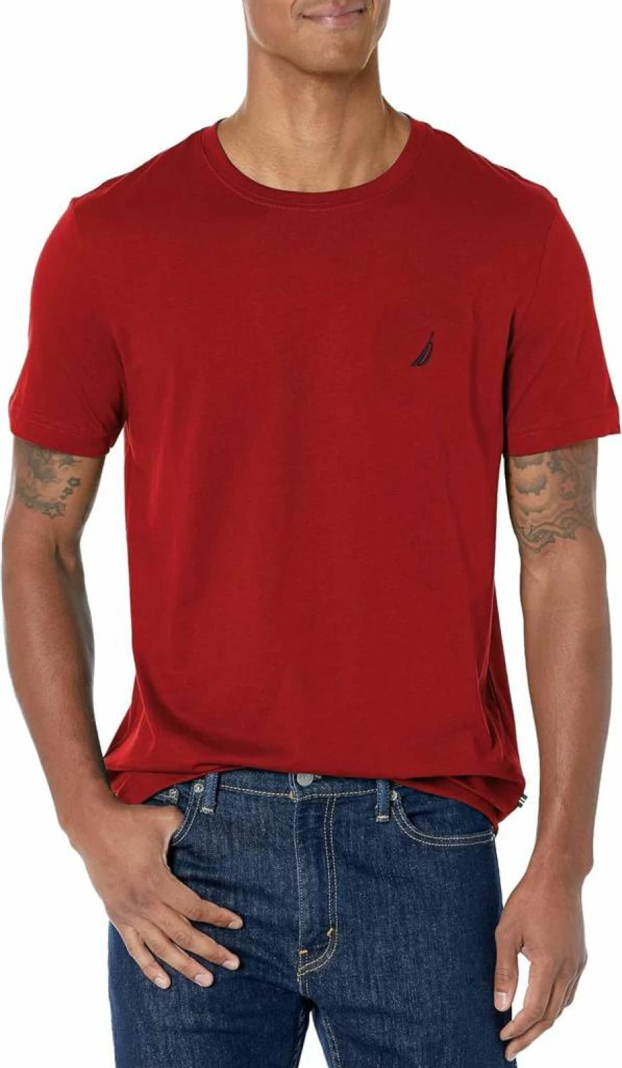 Nautica Men's J-Class Classic Fit Short Sleeve Crewneck T-Shirt for Casual Wear