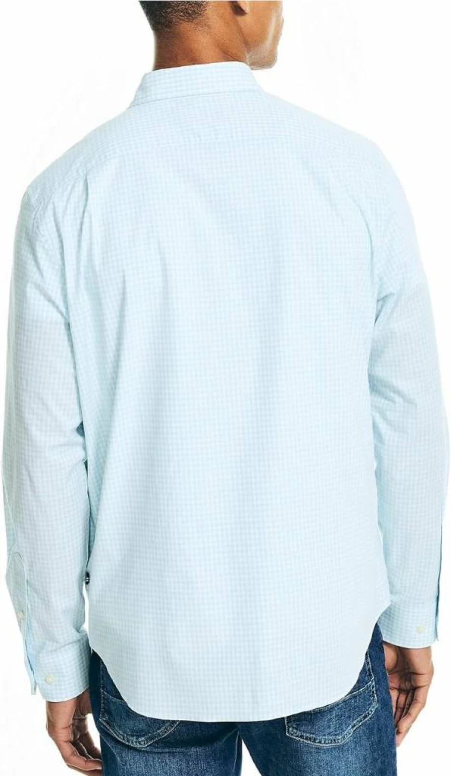 Nautica Men's Classic Fit Gingham Button-Down Shirt for Casual Wear