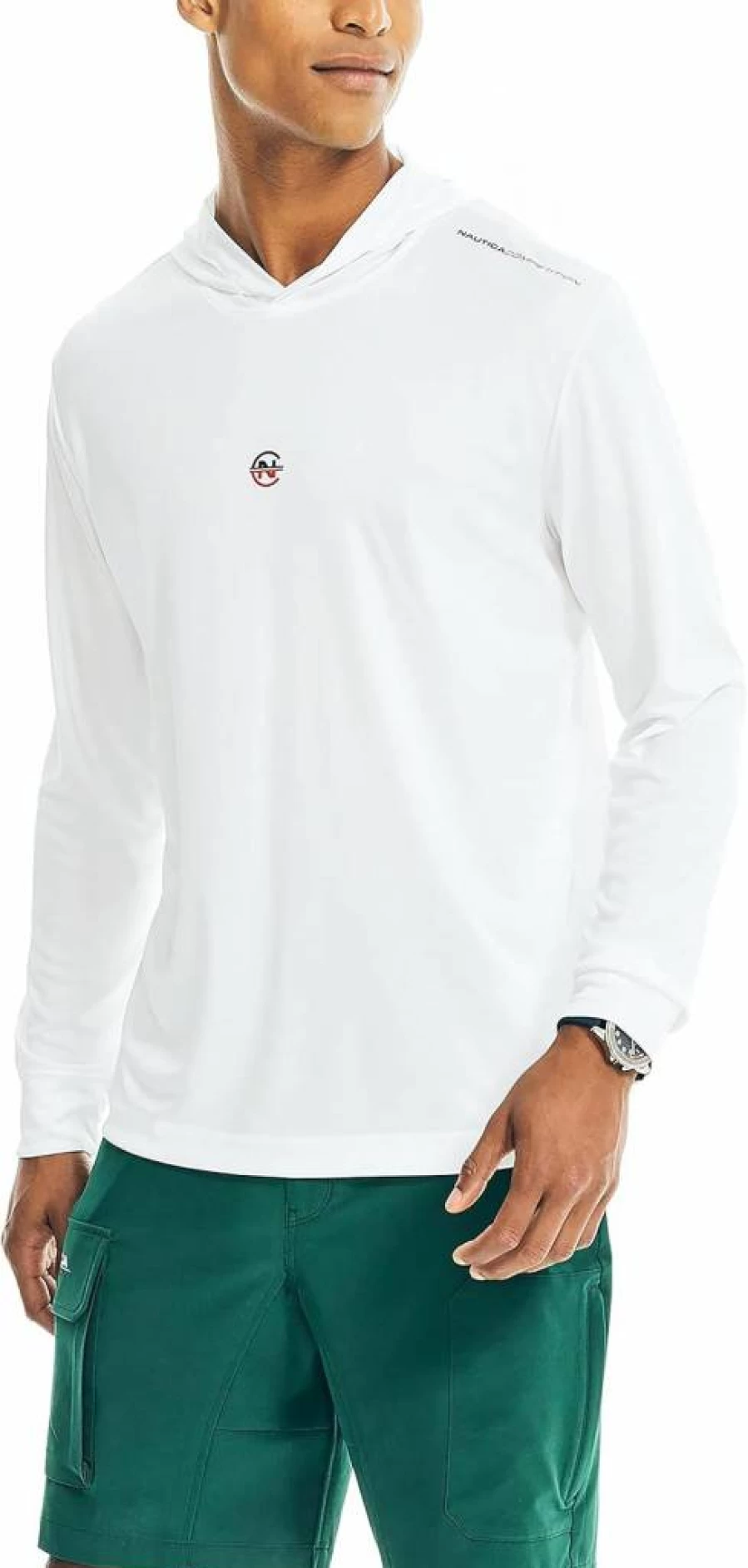 Nautica Men's Sustainable Competition Hoodie - Eco-Friendly Pullover Sweatshirt for Men