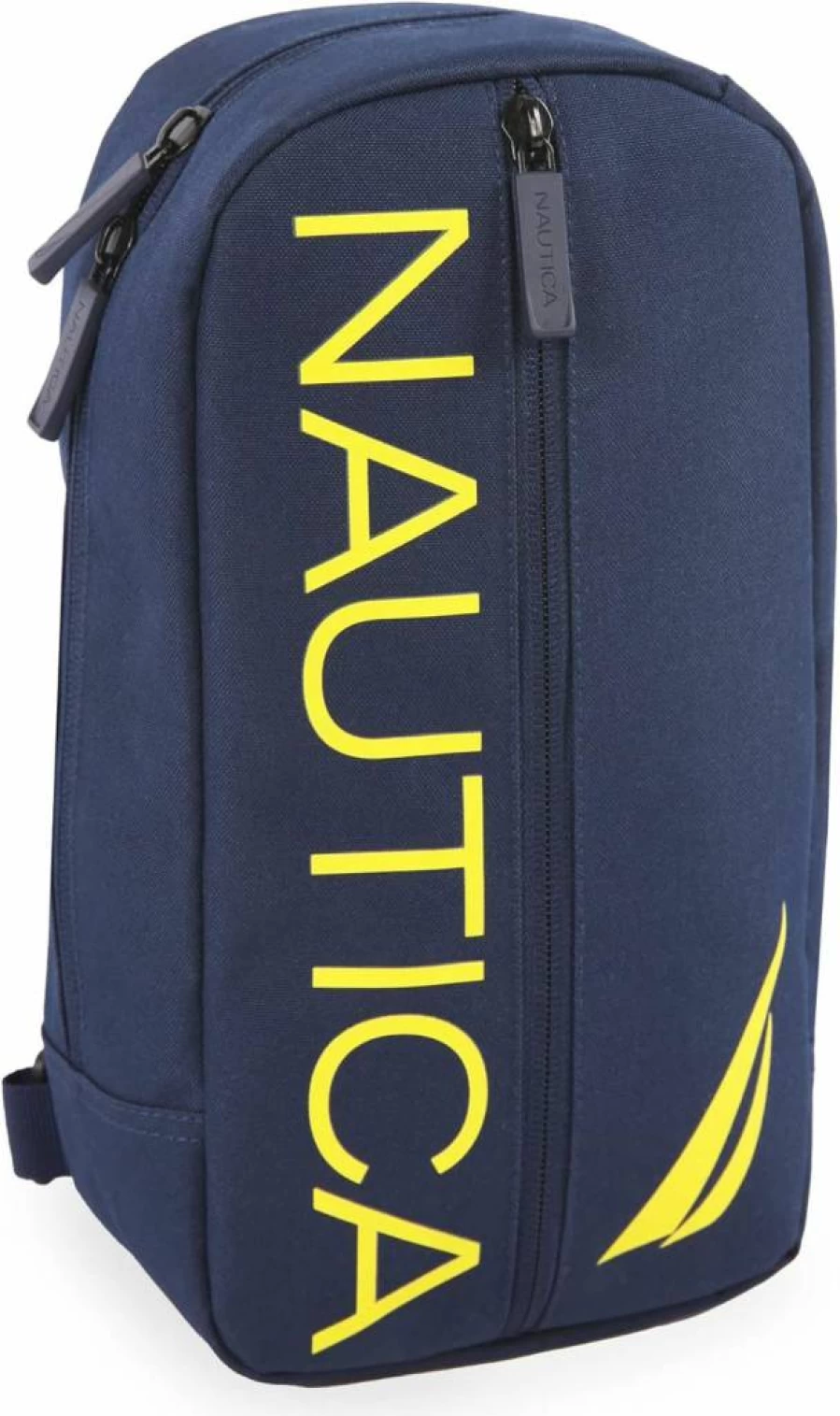 Nautica Unisex Crossbody Sling Bag - Lightweight Water-Resistant Shoulder Bag for Men & Women, Black and White