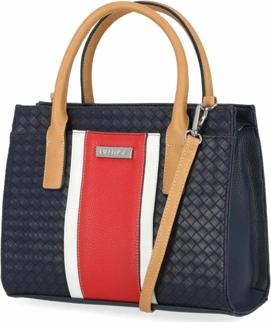 Nautica Women's Sandy Jr. Top Handle Satchel Purse with Removable Crossbody Strap - Stylish Handbag for Women