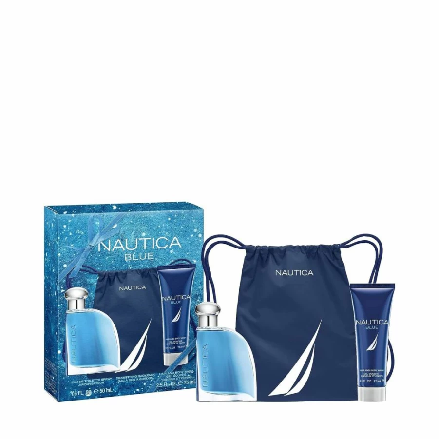 Nautica Men's Blue Deodorant Body Spray - 6 Fl Oz, Long-Lasting Fragrance with Basil, Jasmine & Cedarwood Notes, Fresh Everyday Scent