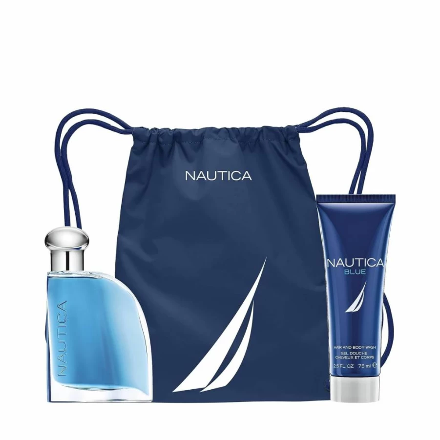 Nautica Men's Blue Deodorant Body Spray - 6 Fl Oz, Long-Lasting Fragrance with Basil, Jasmine & Cedarwood Notes, Fresh Everyday Scent