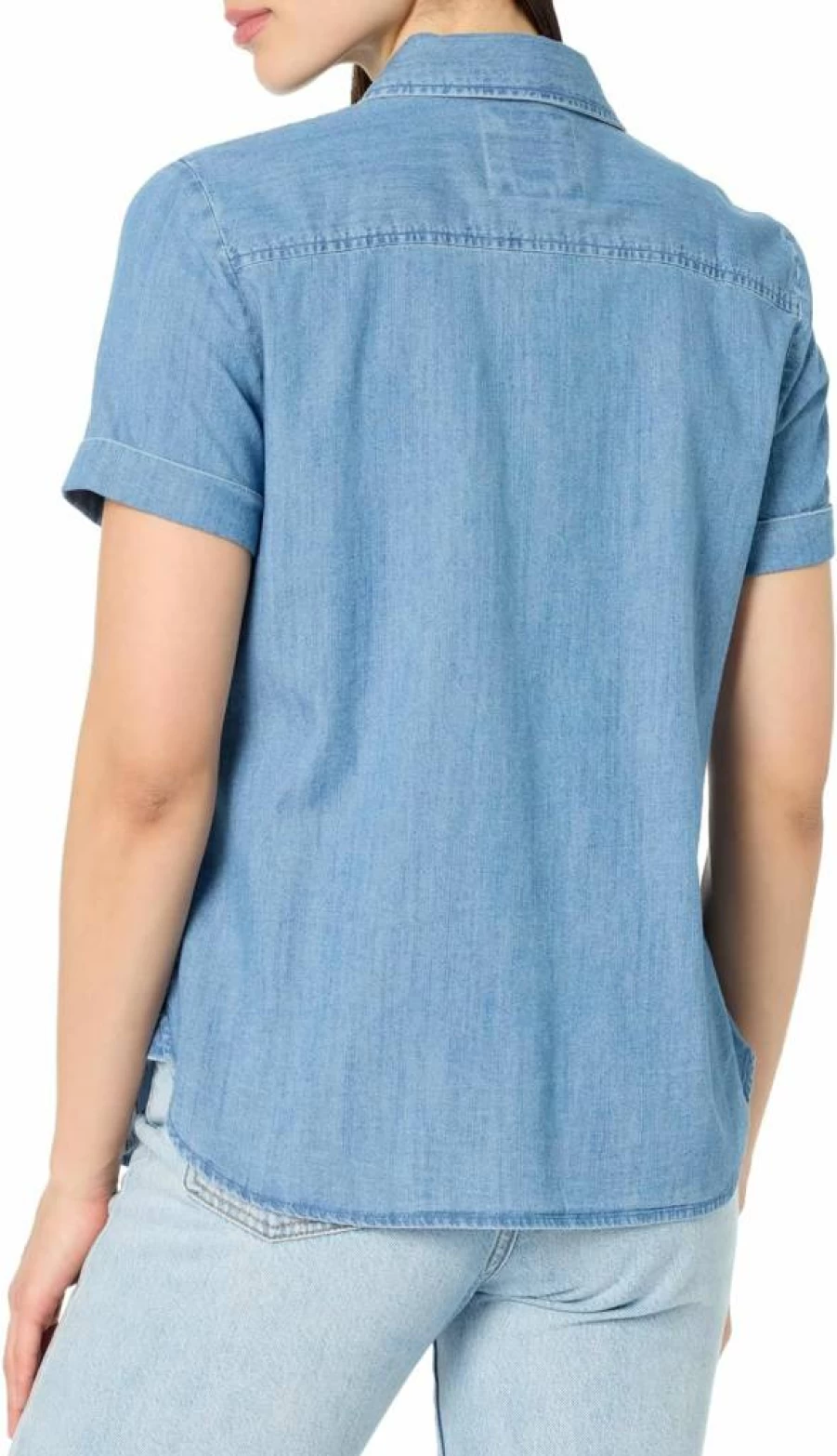 Nautica Women's Short Sleeve Button-Down Camp Shirt Casual Comfort Fit Top