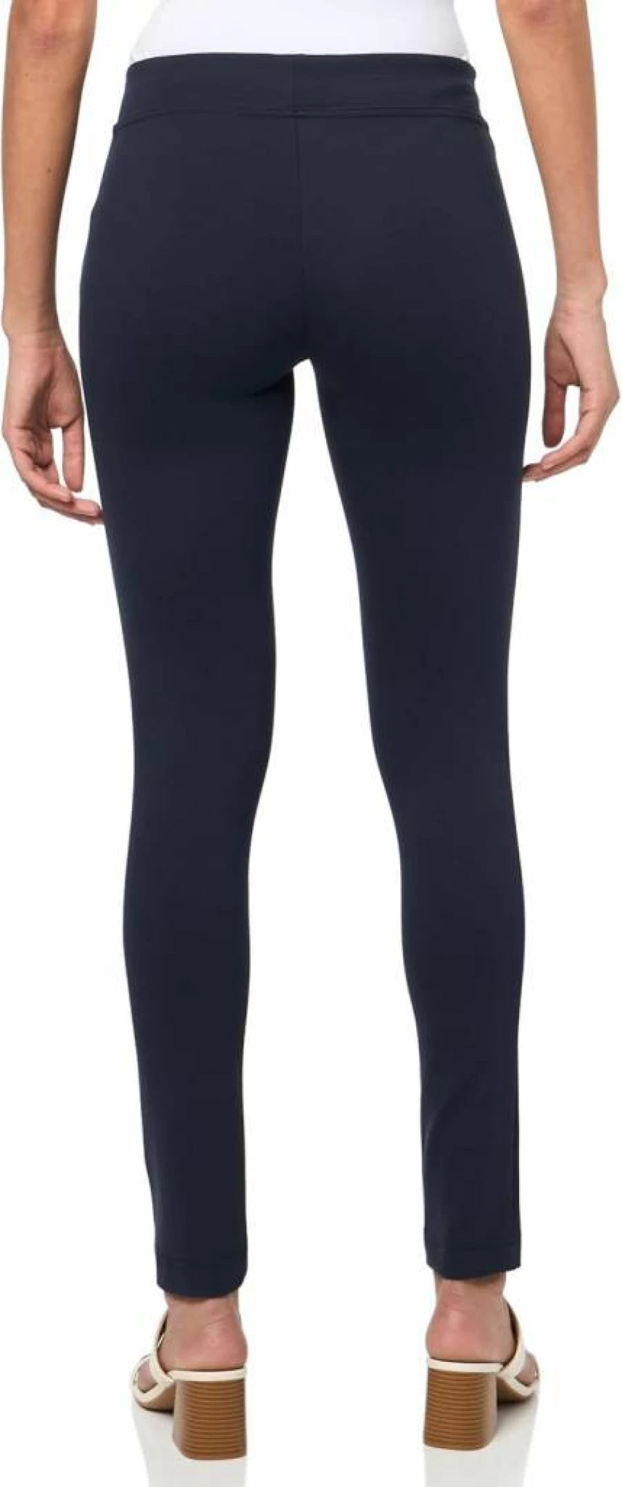 Nautica Women's Essential Solid Color Basic Leggings - Comfortable Stretch Pants for Everyday Wear