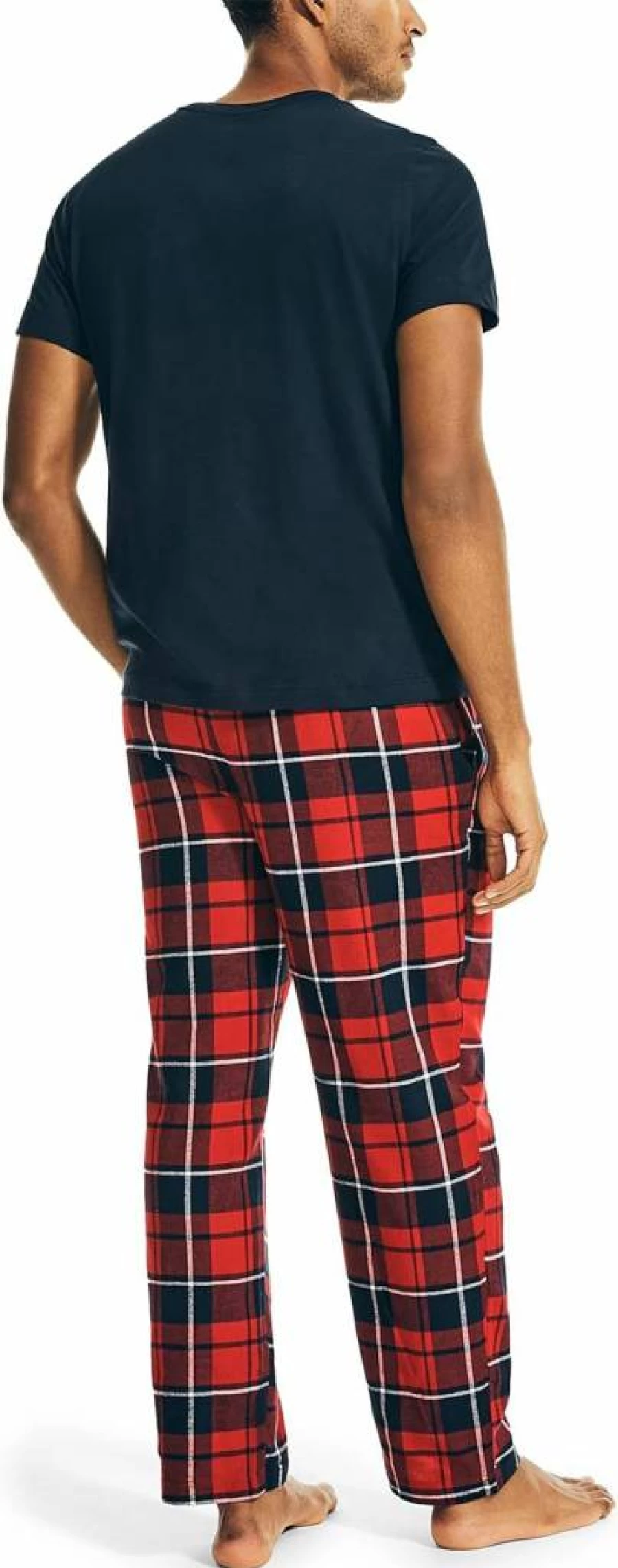 Nautica Men's Soft Flannel Pajama Set - Cozy Plaid Sleepwear for Men