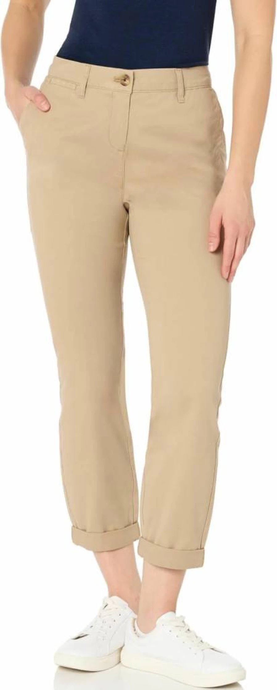 Nautica Women's Montauk Chino Pants - Classic Comfort Stretch Fit Casual Trousers