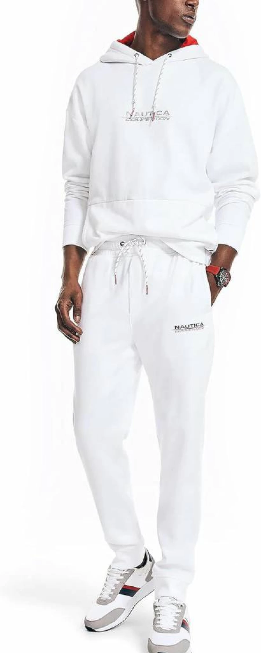 Nautica Men's Sustainable Fleece Jogger Pants - Comfortable Competition Running Joggers for Men