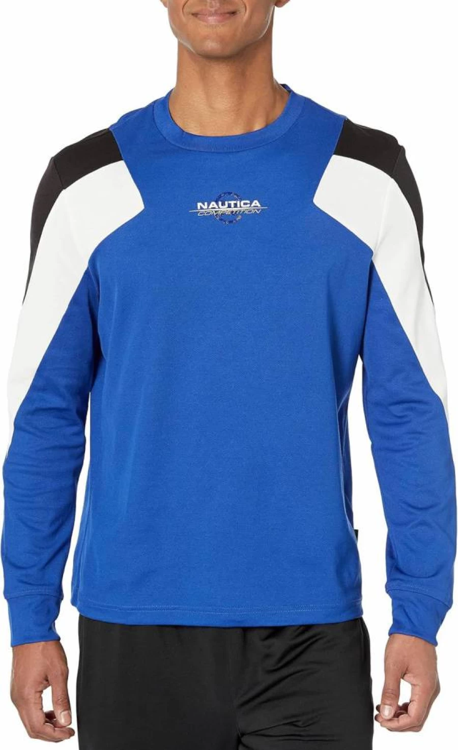 Nautica Men's Sustainable Long-Sleeve Competition T-Shirt – Eco-Friendly Cotton Crewneck Top