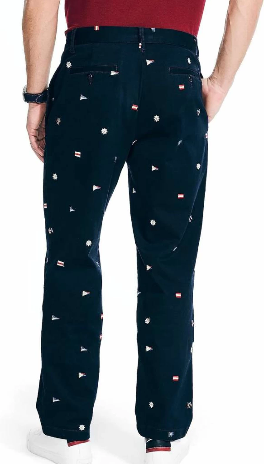 Nautica Men's Casual Printed Pants - Stylish & Comfortable Fit for Everyday Wear