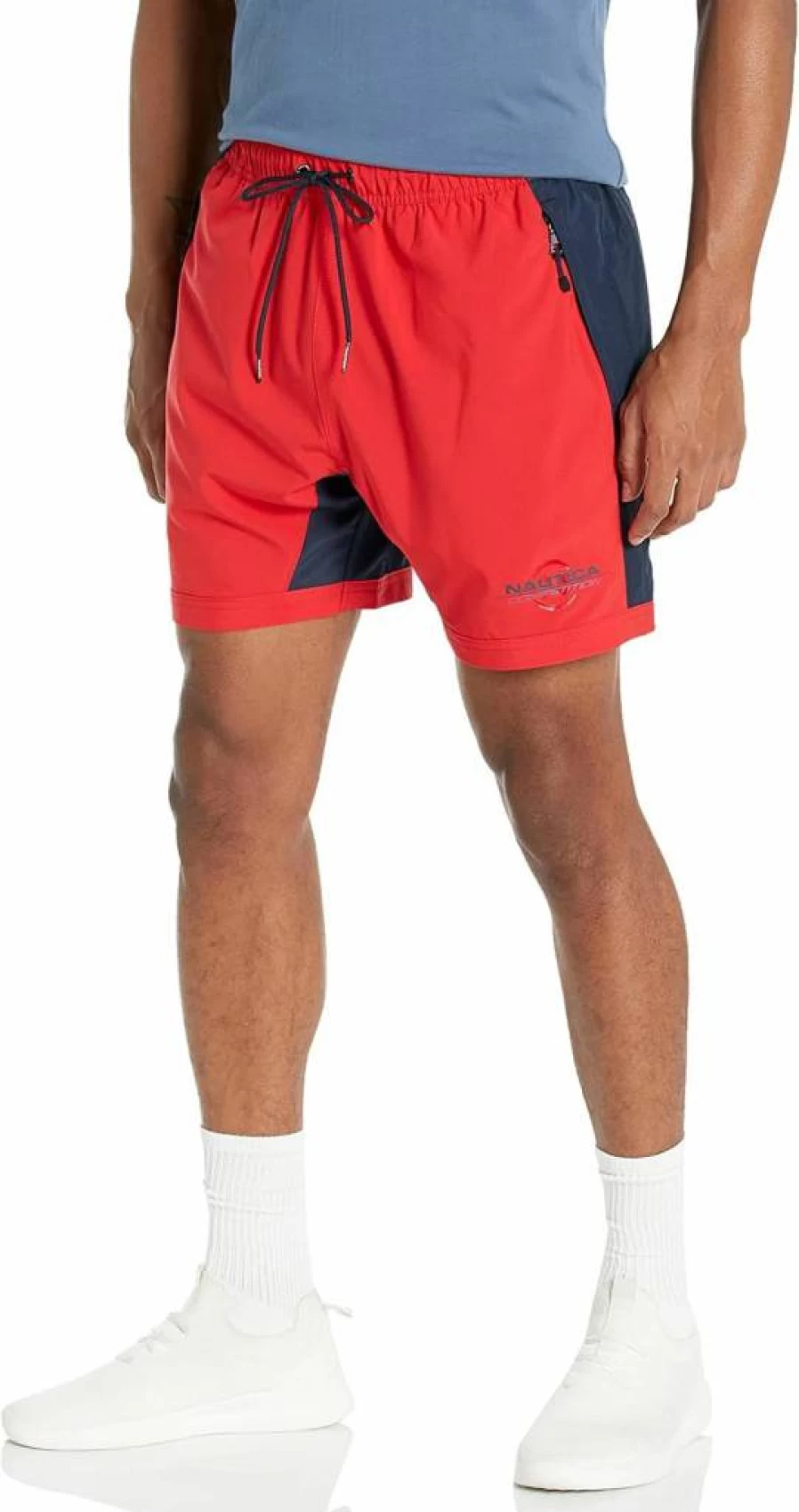Nautica Men's Sustainable 6" Performance Shorts - Competition Series - Quick-Dry Athletic Swim Trunks