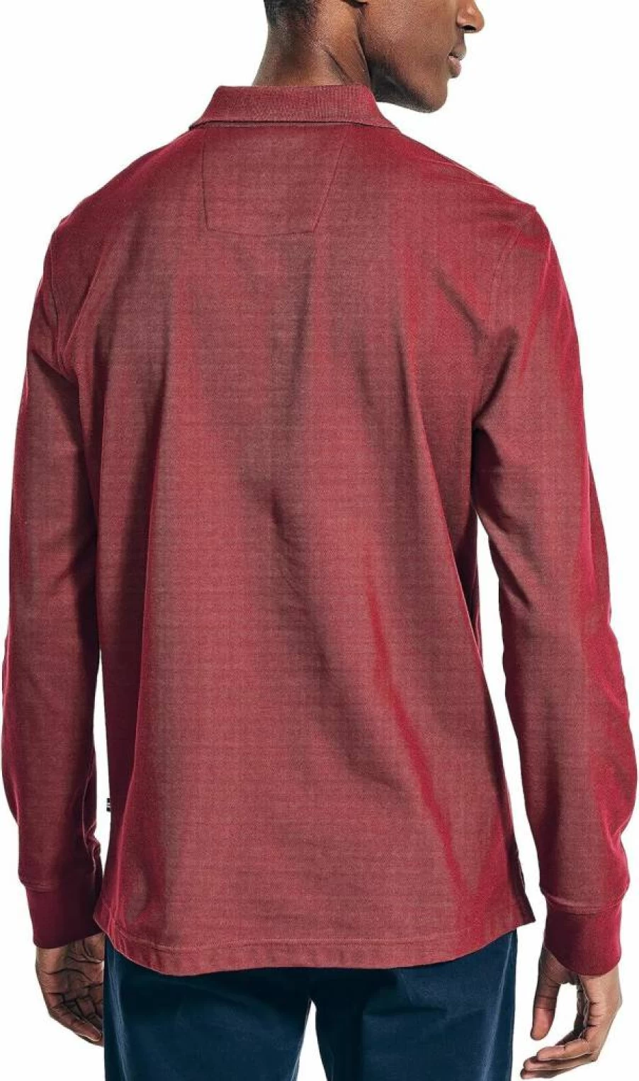 Nautica Men's Classic Fit Long-Sleeve Deck Polo Shirt - Sustainable Cotton Casual Wear