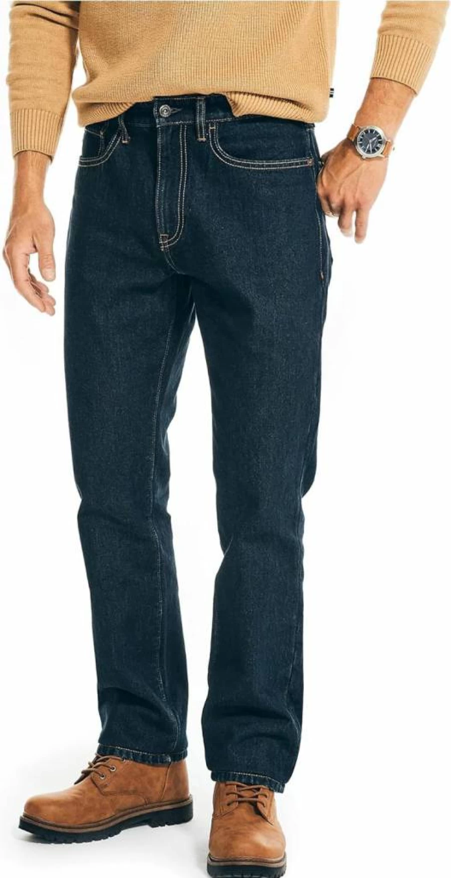 Nautica Men's Straight Fit Jeans - Classic Denim Pants for Casual Wear