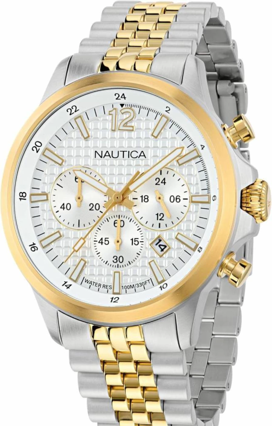 Nautica NCT Blue Ocean Stainless Steel Men's Bracelet Watch - Waterproof Casual Fashion Timepiece