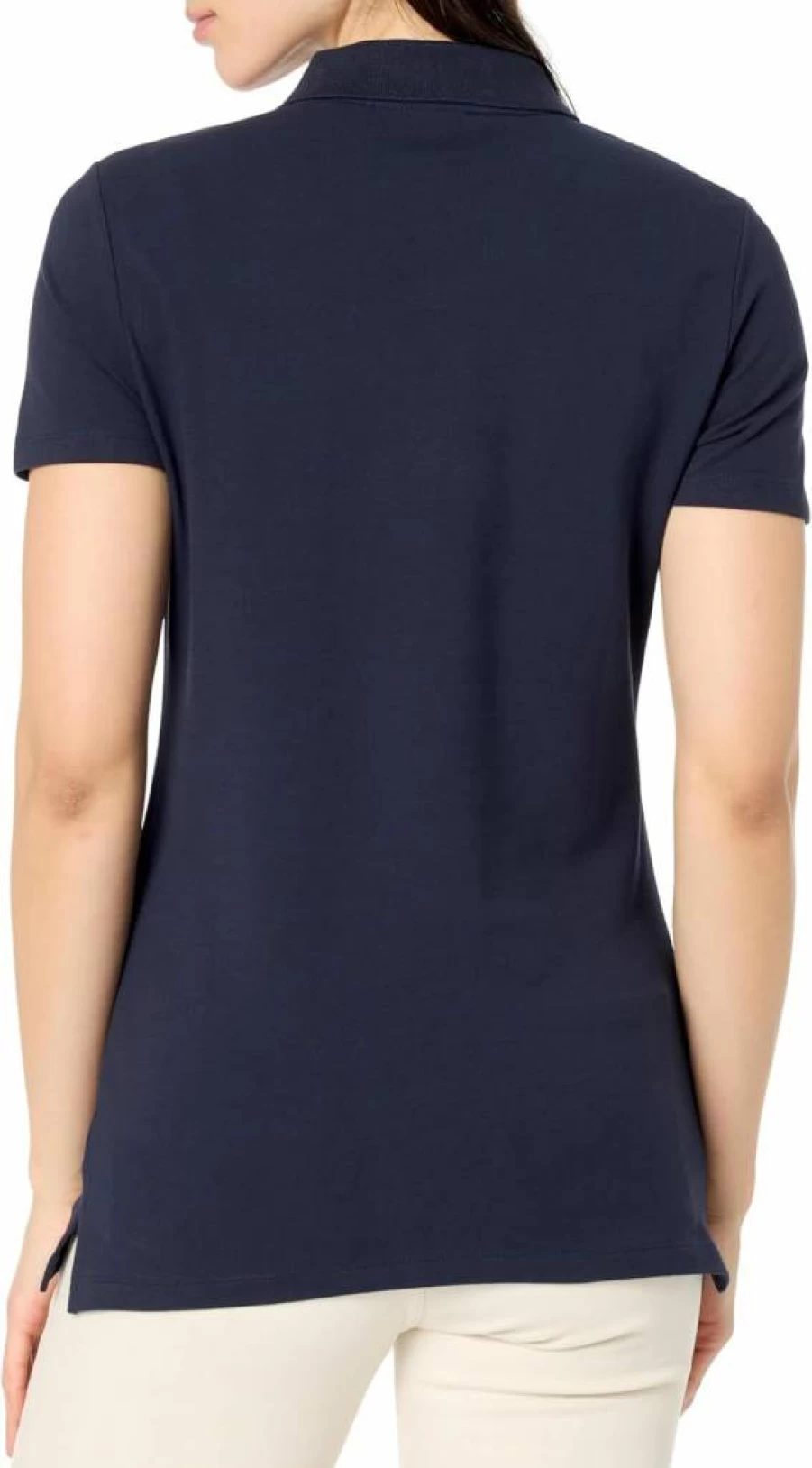 Nautica Women's 1/4 Zip Placket Polo Shirt Short Sleeve Casual Top