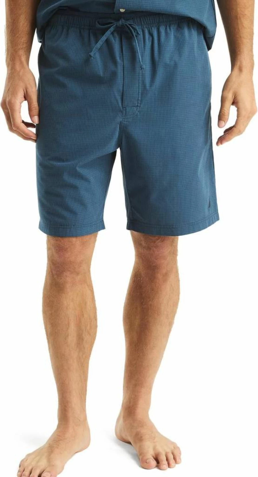 Nautica Men's Eco-Friendly Poplin Sleep Shorts - Sustainable Comfort for Nightwear