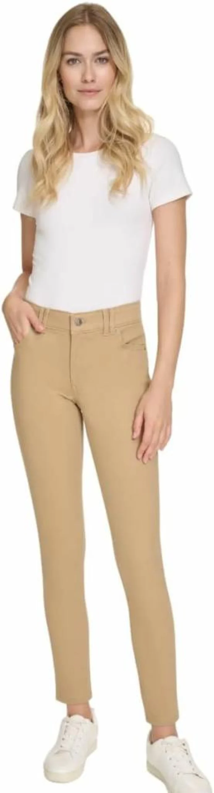 Nautica Women's Slim Fit Stretch Sateen Pants for Comfort and Style