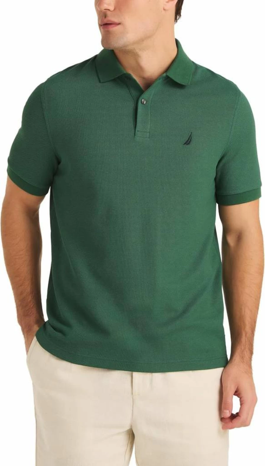 Nautica Men's Sustainable Classic Fit Deck Polo Shirt – Eco-Friendly Casual Wear