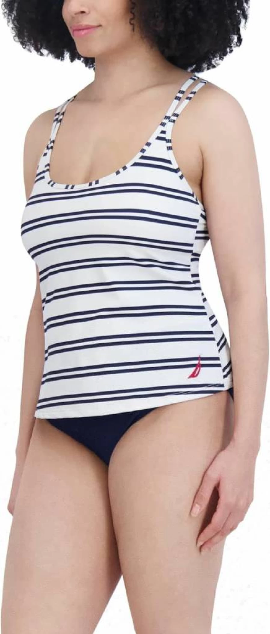 Nautica Women's Quick-Dry UPF+ Tankini Swimsuit Top for Swim, Beach, Pool & Resort Wear