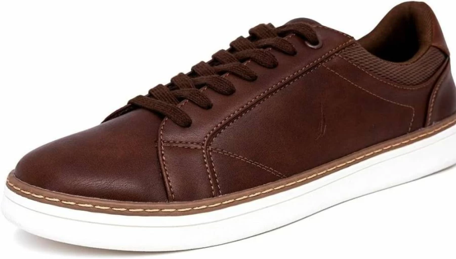 Nautica Men's Classic Lace-Up Sneakers - Low Top Loafers in Medium & Wide Widths - Casual Fashion Shoes