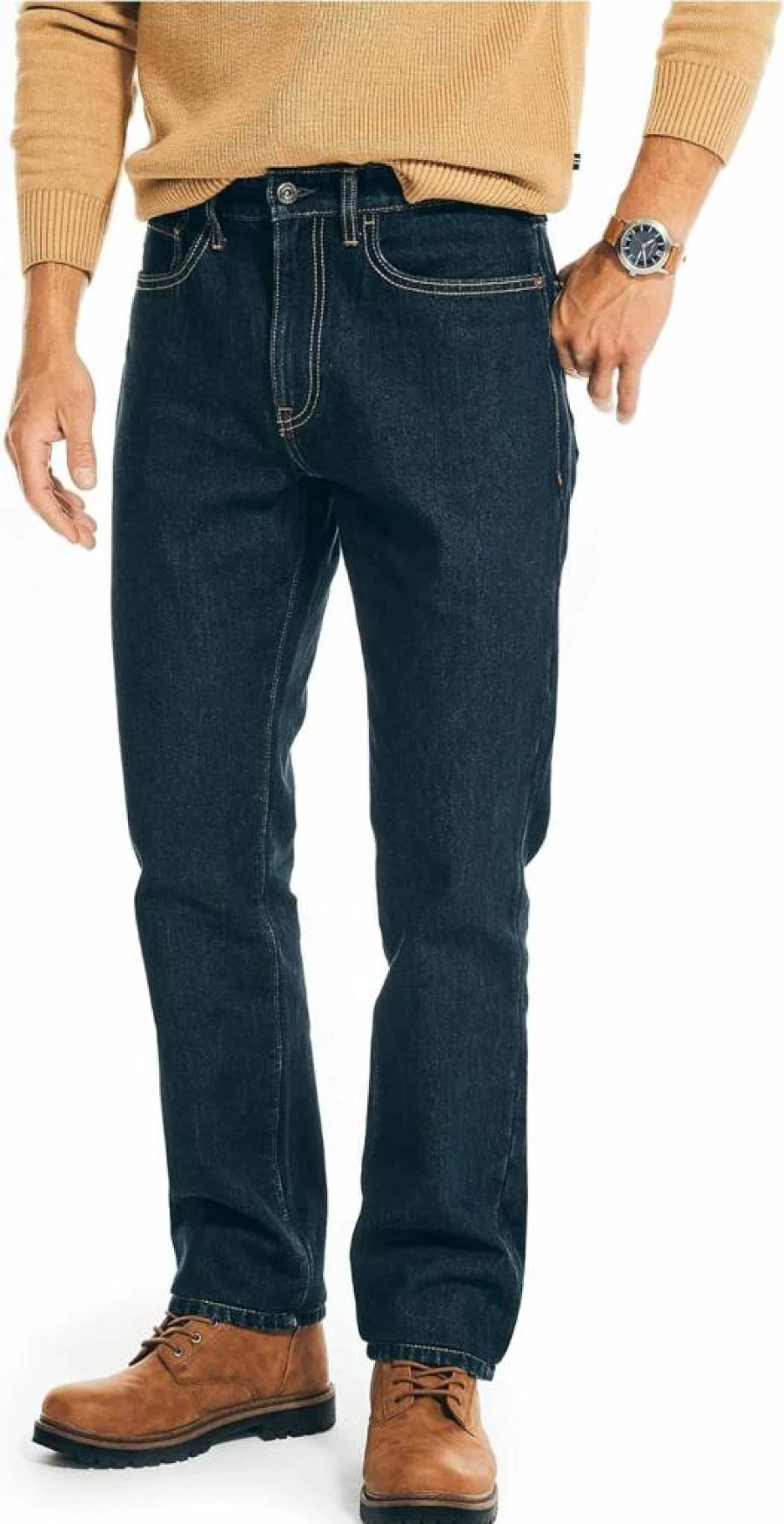 Nautica Men's Straight Fit Jeans - Classic Denim Pants for Casual Wear