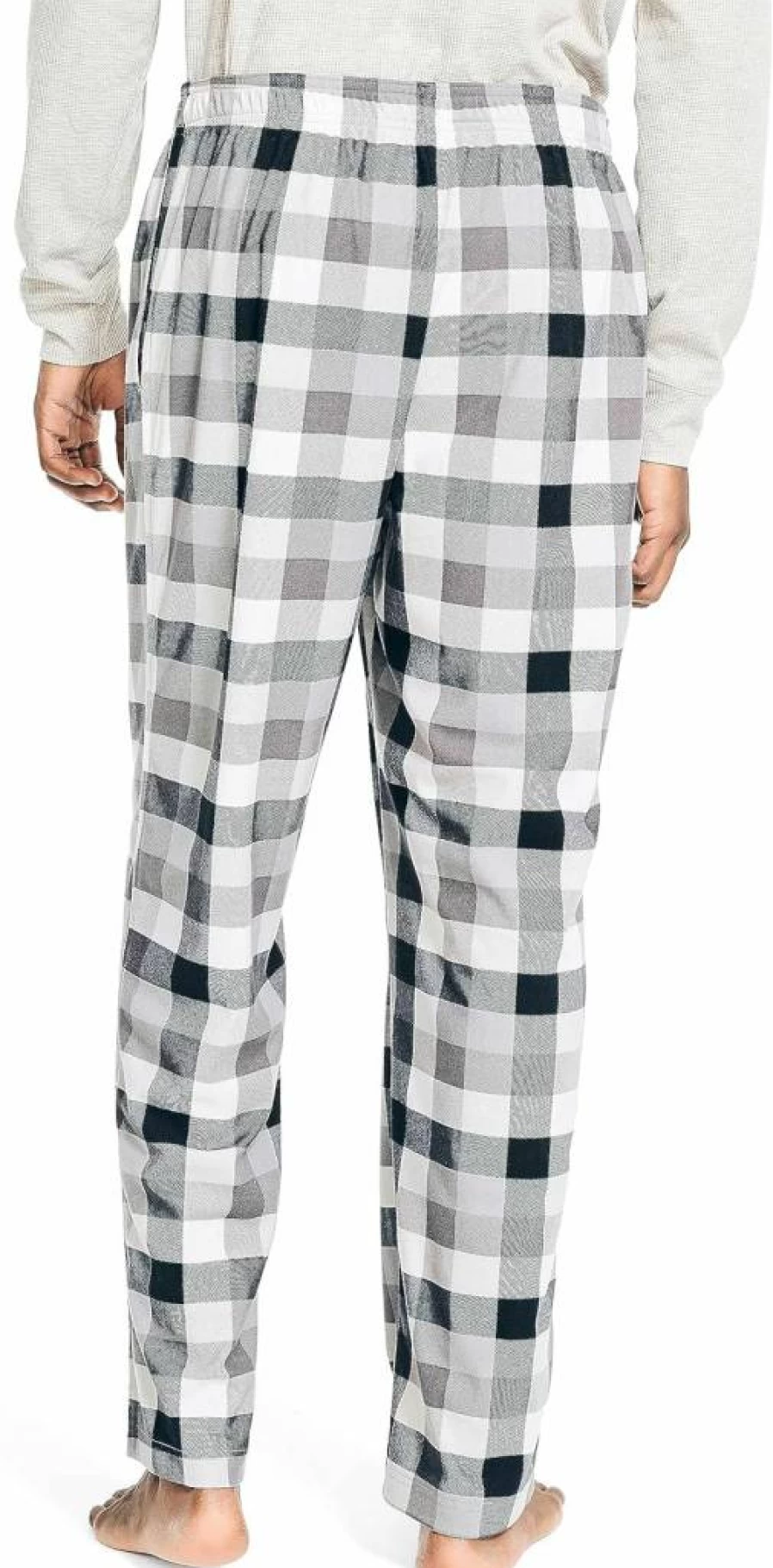 Nautica Men's Plaid Fleece Sleep Pants - Sustainable Comfort Lounge Wear