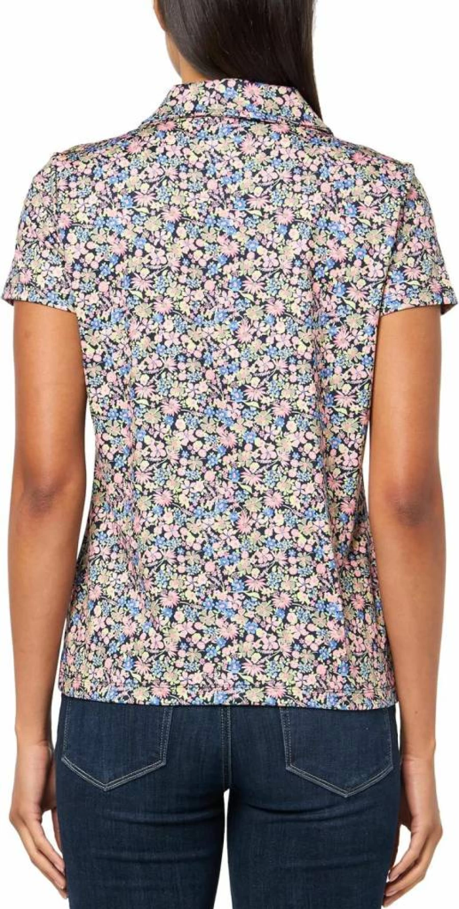 Nautica Women's Soft Touch Cotton Polo Shirt - Short Sleeve Collared Casual Top