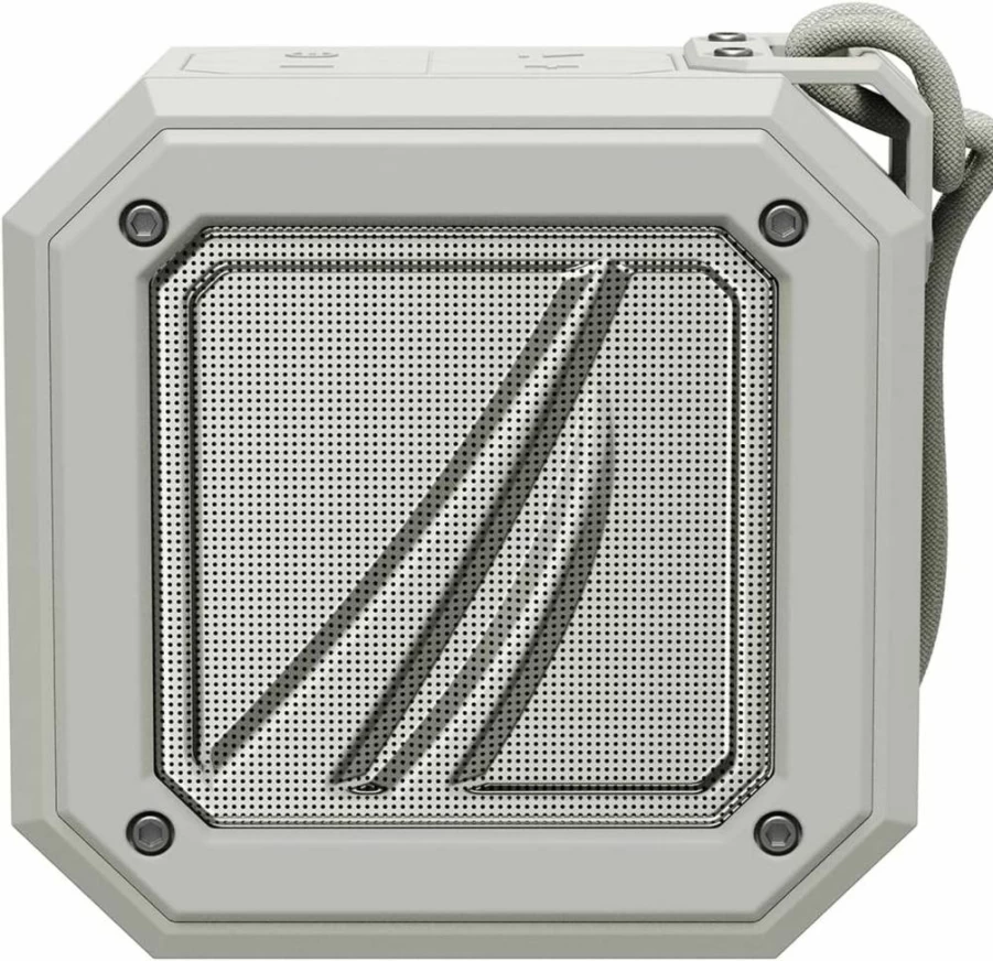 Nautica Waterproof Bluetooth Speaker with 15-Hour Playtime, Loud Clear Audio, USB Port, Wireless Outdoor Portable Speaker for Patio (Gray/Pink)