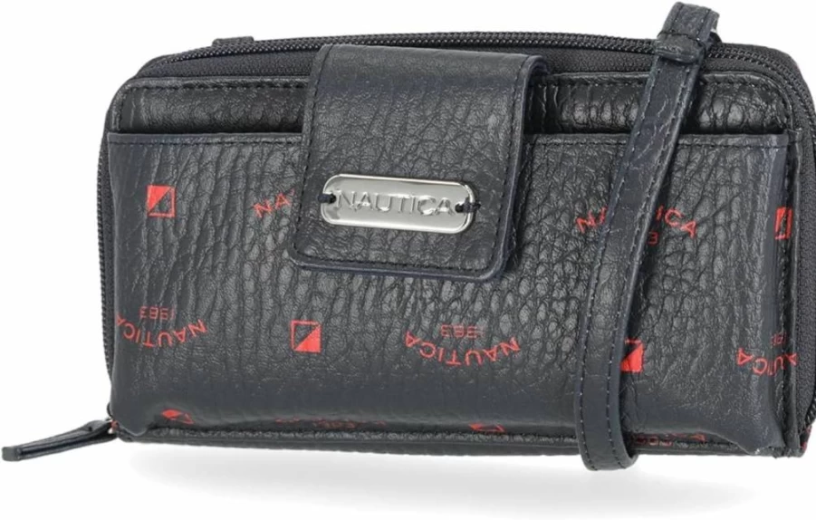 Nautica Women's RFID Blocking Crossbody Bag - Zip Around Clutch Wallet for Secure Everyday Use