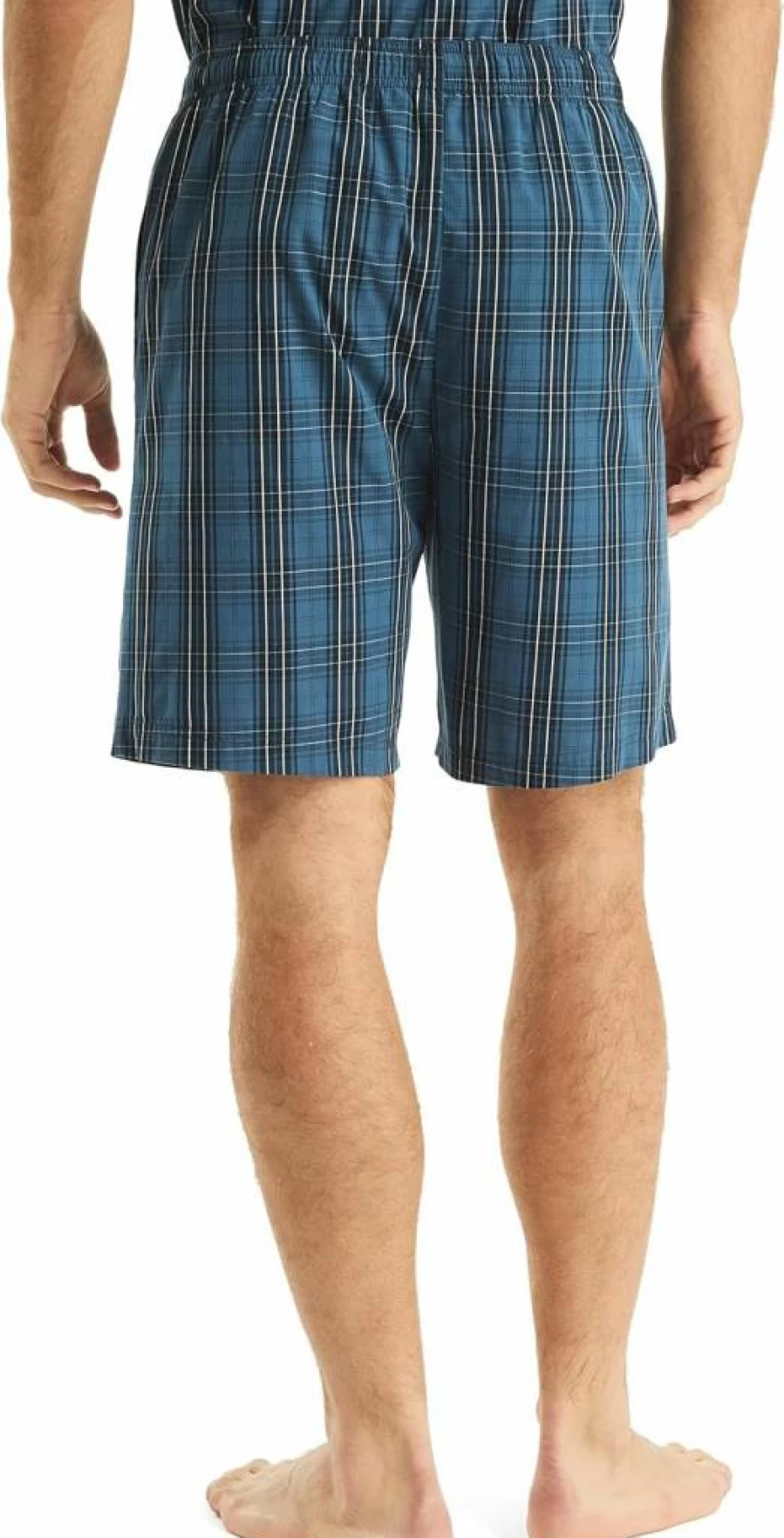 Nautica Men's Plaid Poplin Sleep Shorts - Sustainable Comfort & Style