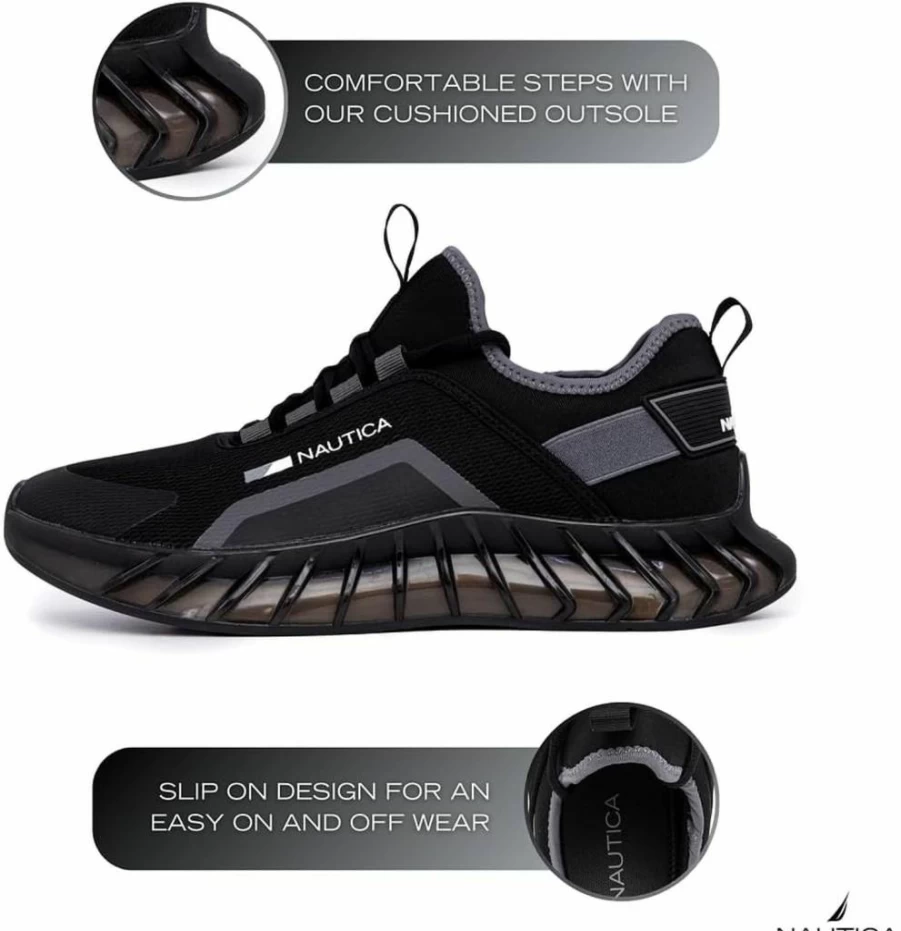 Nautica Men's Lightweight Athletic Sneakers - Comfortable Casual Walking Shoes for Gym, Tennis & Daily Wear