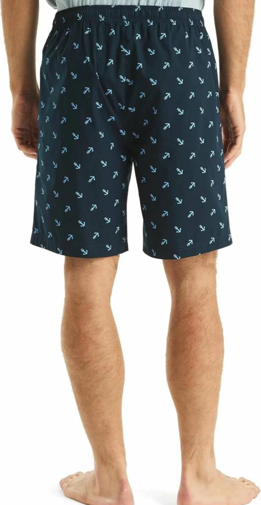 Nautica Men's Eco-Friendly Printed Poplin Sleep Shorts – Sustainable Comfort & Style