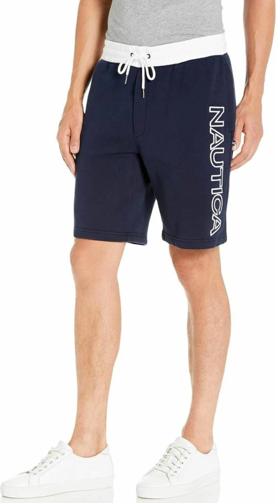 Nautica Men's Fleece-Lined Shorts with Logo - Comfortable Casual Summer Bottoms