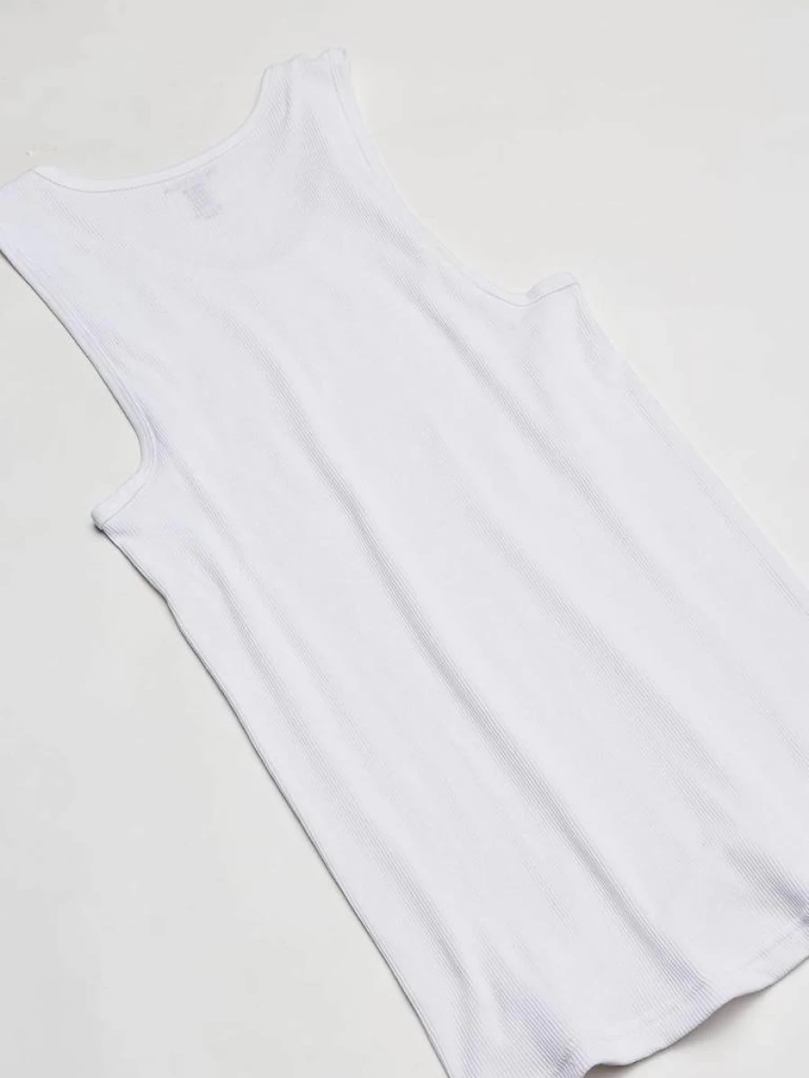 Nautica Men's 4-Pack Breathable Ribbed Cotton Tank Tops for Undershirts