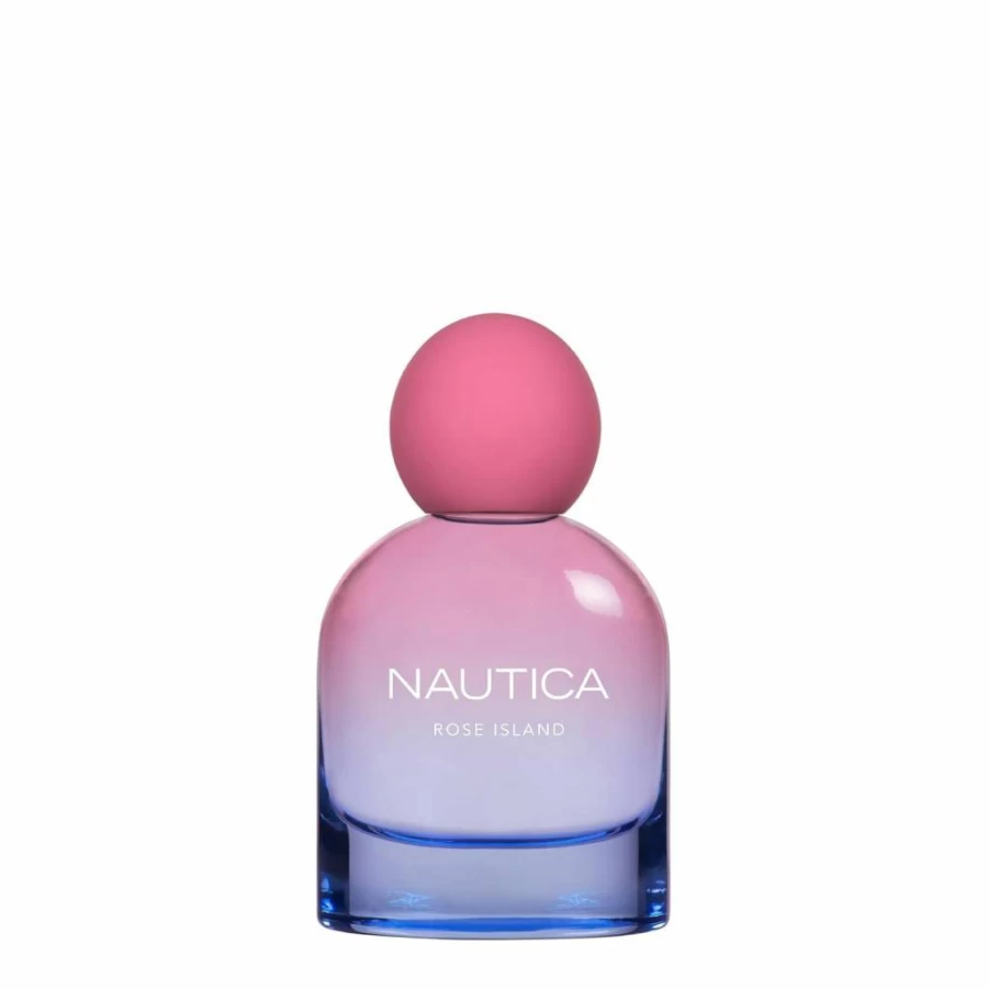 Nautica For Her Rose Island Eau De Parfum for Women - 1.6 Oz, Long Lasting Vegan Fragrance with Lemon, Rose & Musk Notes, Mood-Boosting Floral Scent