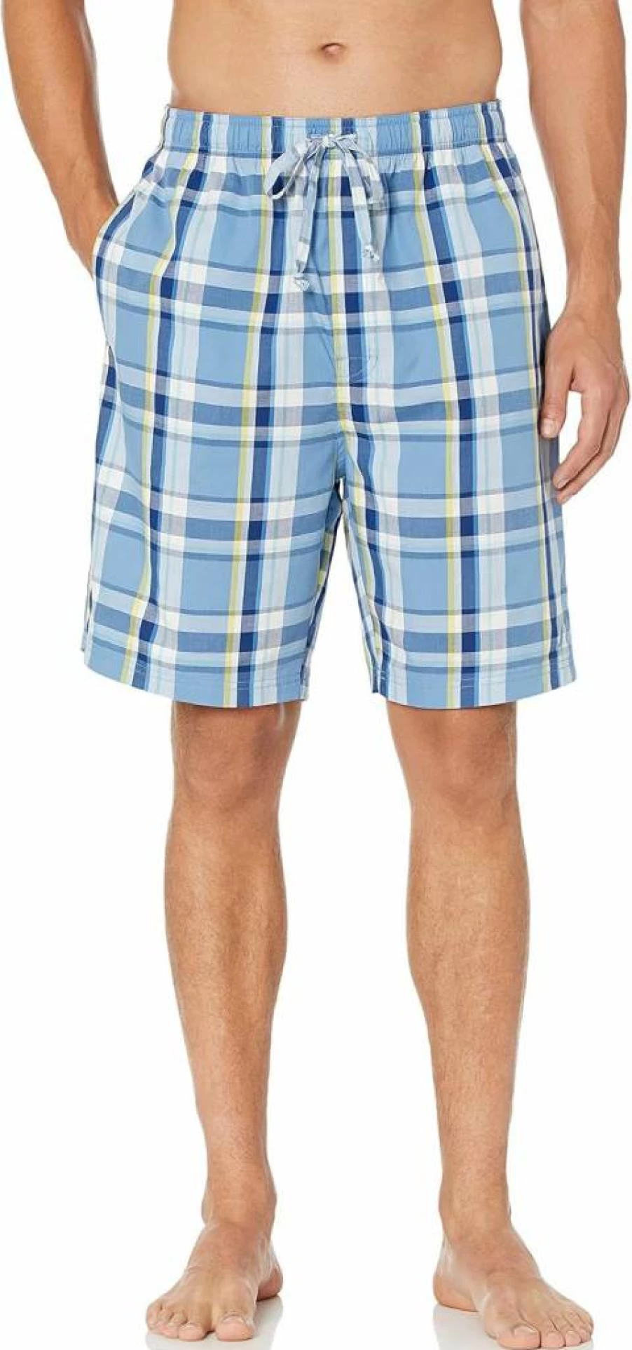 Nautica Men's 100% Cotton Elastic Waist Sleep Shorts - Soft Woven Pajama Shorts for Comfortable Nightwear