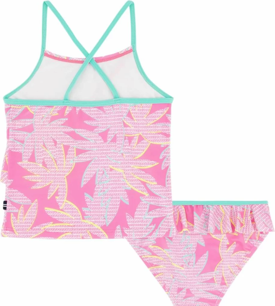 Nautica Girls' UPF 50+ Two-Piece Bikini Swimsuit Set - Quick-Dry Sun Protection Bathing Suit for Kids