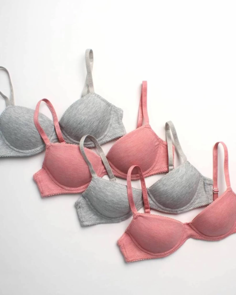 Nautica Girls Adjustable Training Bra 4-Pack & 6-Pack Ribbed Molded Cup Starter Bras for Teens - Sizes 30A to 36A Comfort Fit Youth Sports Bras