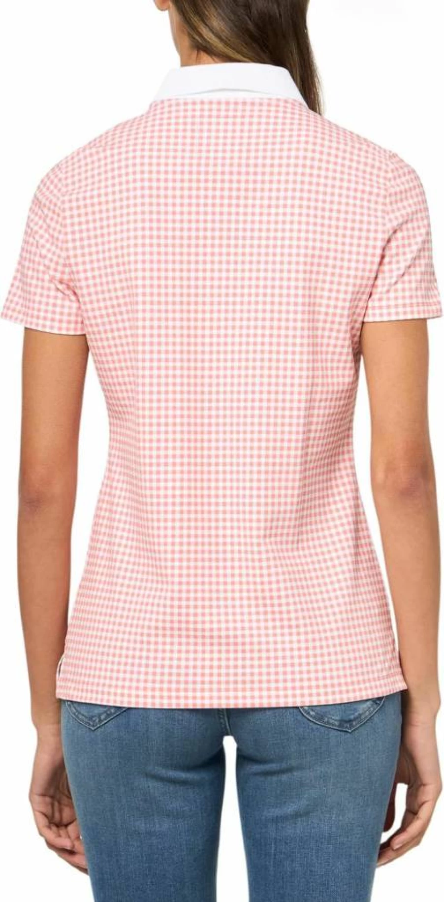 Nautica Women's Classic Short Sleeve Polo Shirt - Comfortable Button Placket Top for Casual Wear