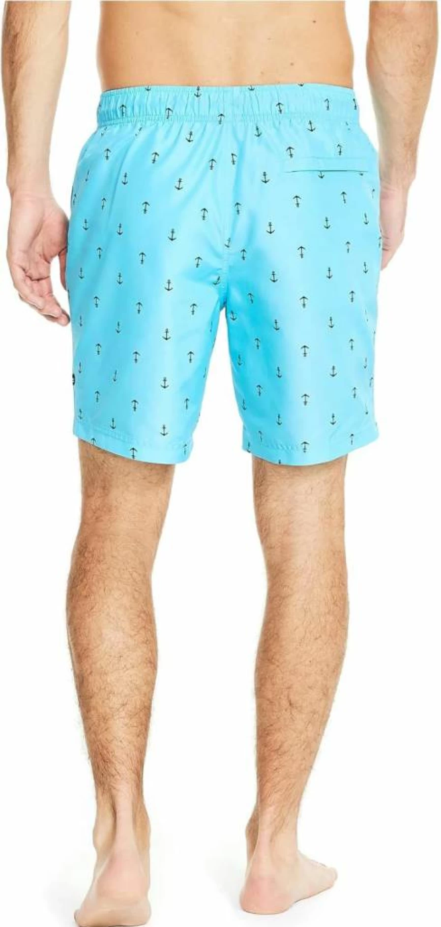 Nautica Men's 8" Quick-Dry Swim Trunks with Anchor Print - Lightweight Beach Shorts for Swimming