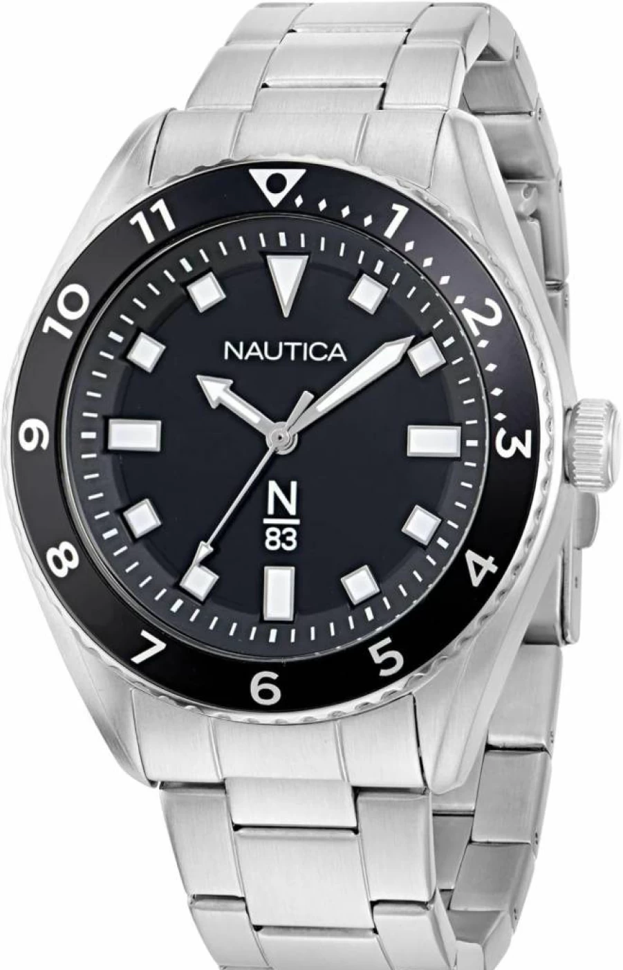 Nautica Finn World Stainless Steel Bracelet Watch for Men - Waterproof Casual Fashion Timepiece