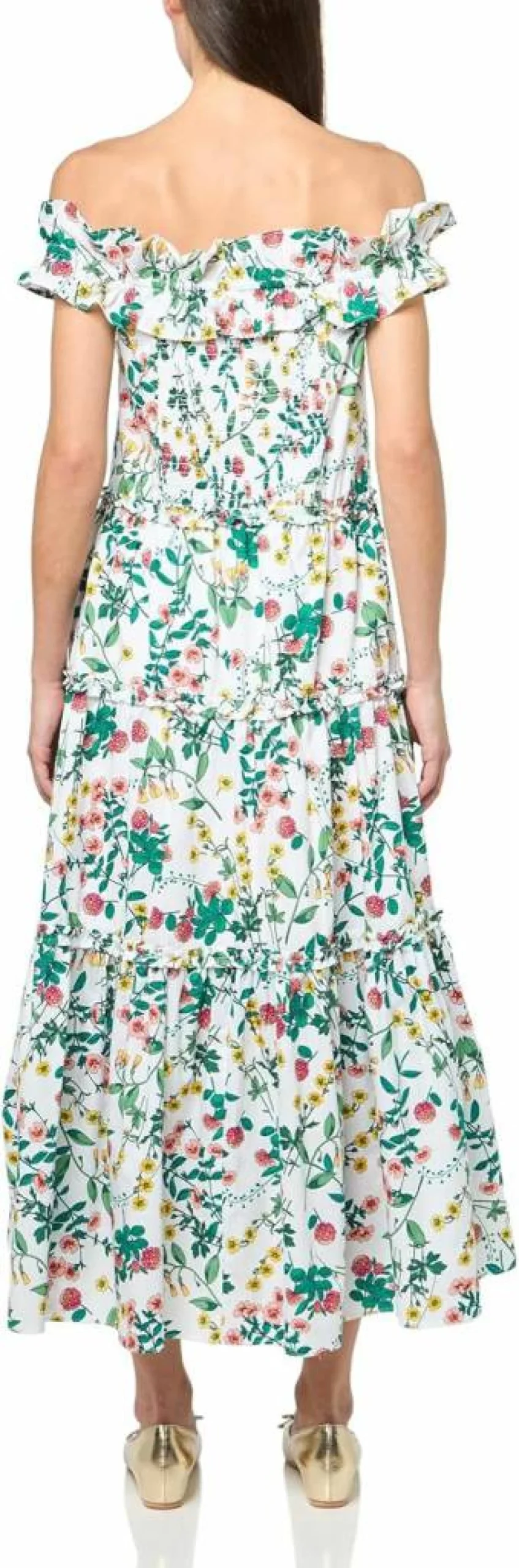 Nautica Women's Summer Midi Dress Short Sleeve Casual Shoulder Dress