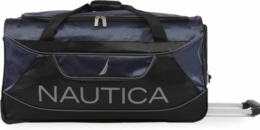 Nautica Lander 30-Inch Rolling Duffel Bag - Water-Resistant Travel Luggage with Wheels for Easy Transport
