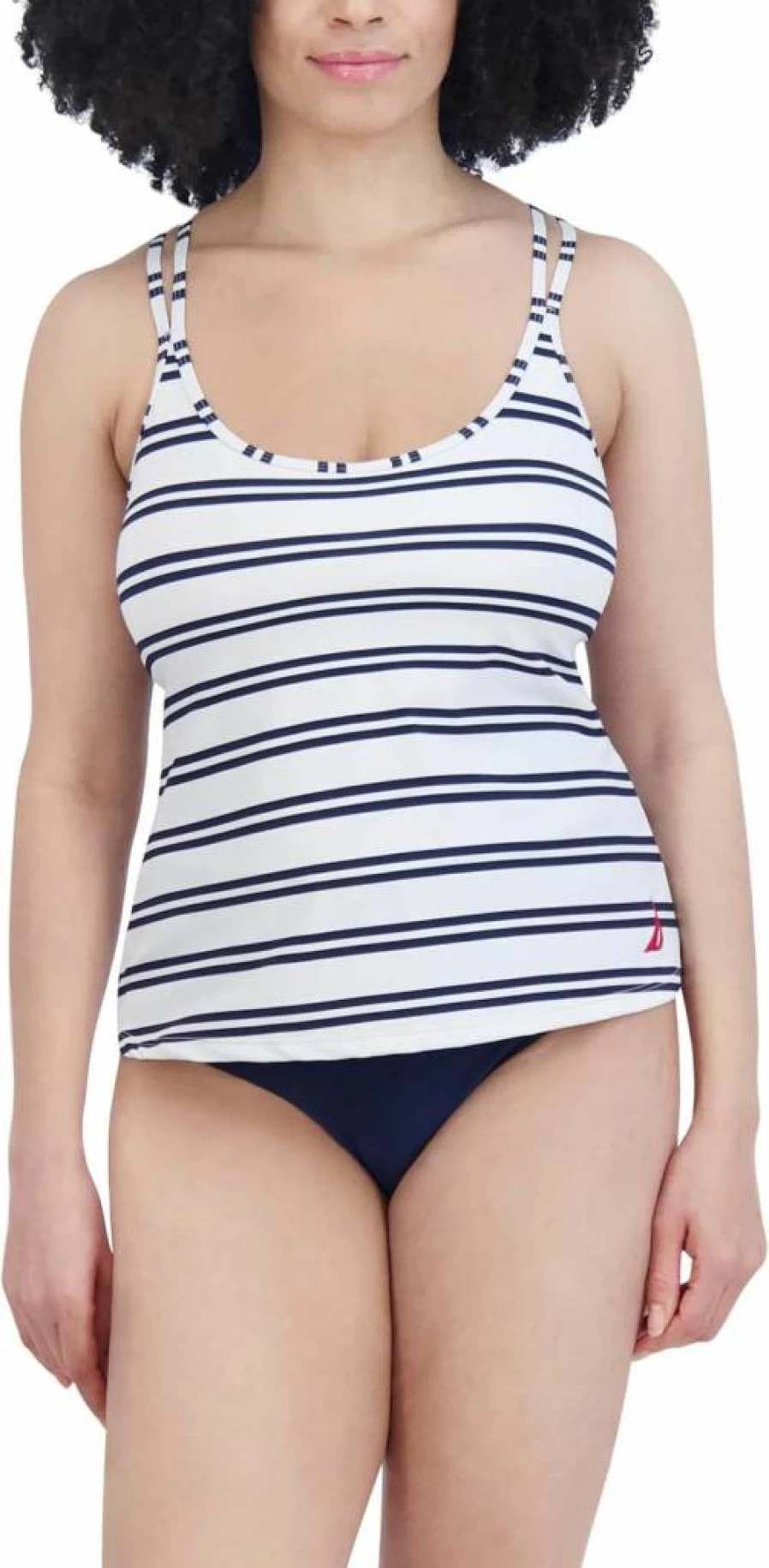 Nautica Women's Quick-Dry UPF+ Tankini Swimsuit Top for Swim, Beach, Pool & Resort Wear