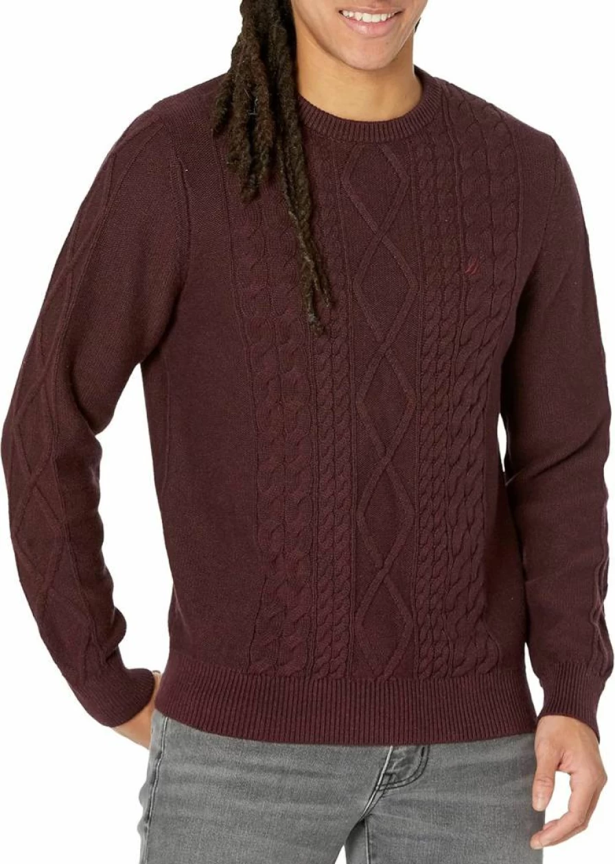 Nautica Men's Classic Cable-Knit Sweater for Winter Comfort and Style
