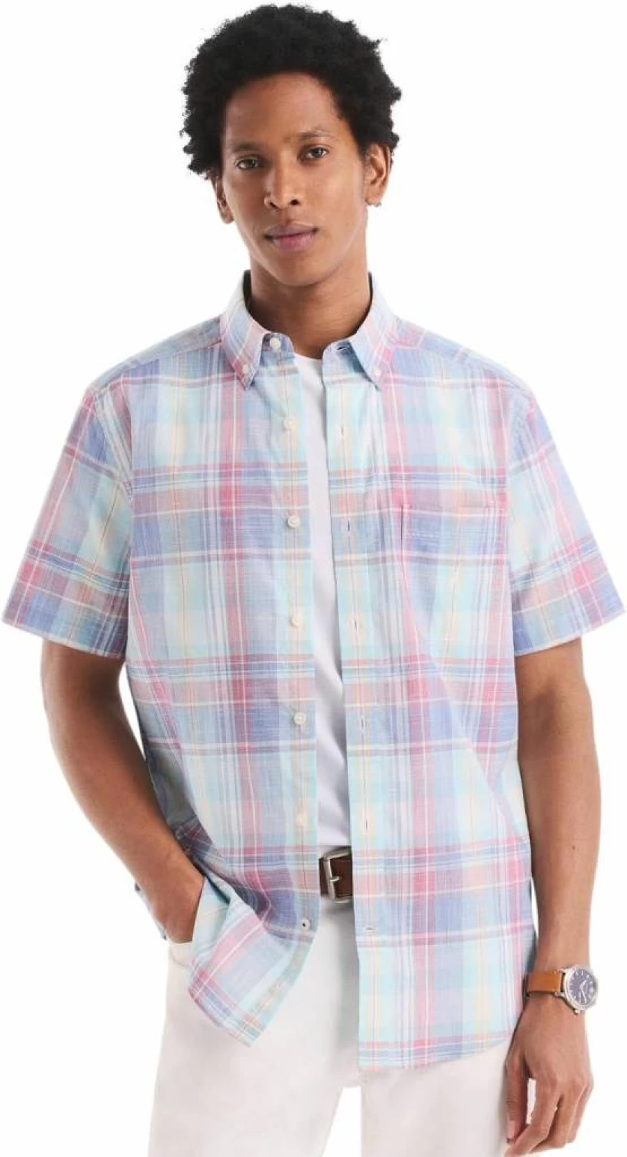 Nautica Men's Classic Fit Oxford Shirt – Comfortable Casual Button-Down for Men