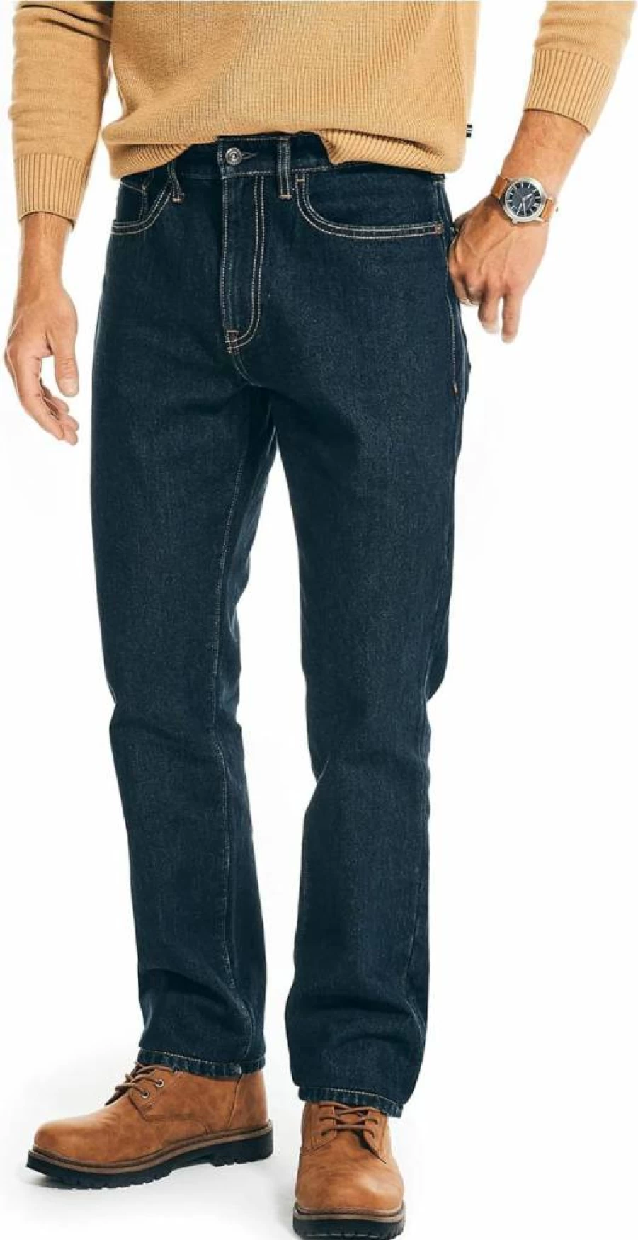 Nautica Men's Straight Fit Jeans - Classic Denim Pants for Casual Wear