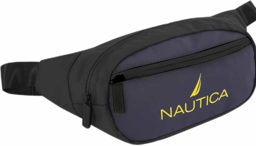 Nautica Navy and Red Waist Pack – Adjustable One Size Fanny Pack for Men and Women